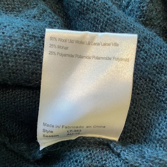 Noa Noa Wool Mohair along Teal Sleeveless Sweater Vest Small - Picture 5 of 8